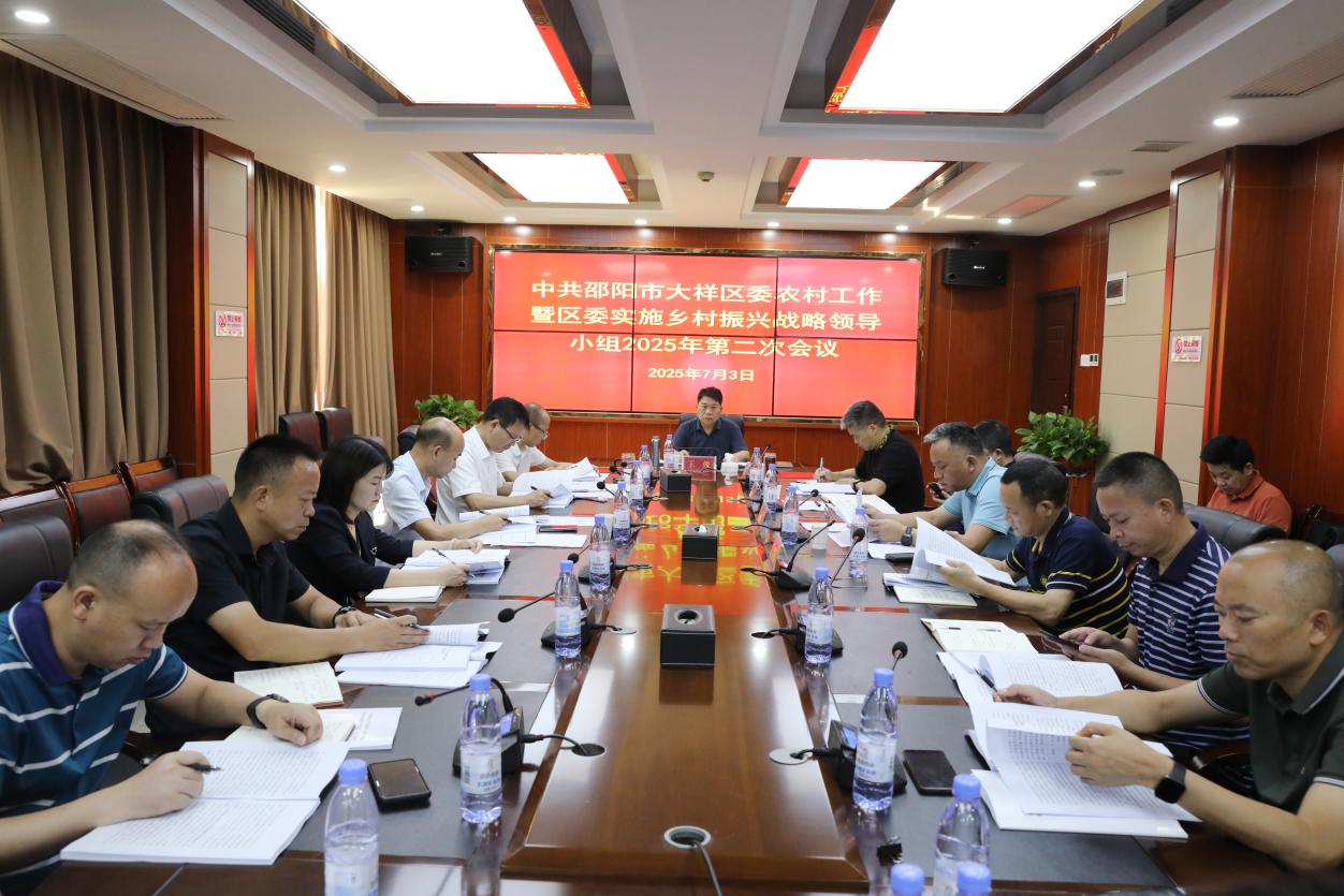 大祥区召开区委农村工作暨区委实施乡村振兴战略领导小组2025年第二次会议