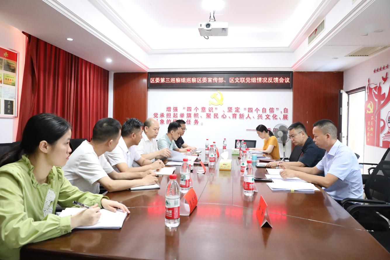 区委第三巡察组向区委宣传部、区文联反馈巡察情况